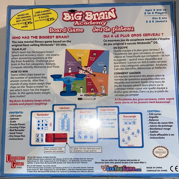 Nintendo Sealed New in Pkg BIG BRAIN ACADEMY collectors Board Game perfect gift - Picture 2 of 2